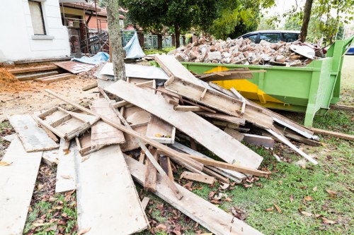 Residents disposing of furniture in Chingford