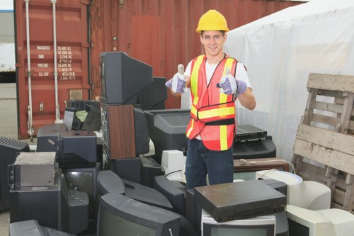 Recycling center in Chingford handling furniture